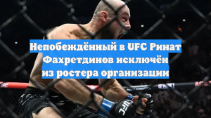 Непобеждённый в UFC Ринат Фахретдинов исключён из ростера организации