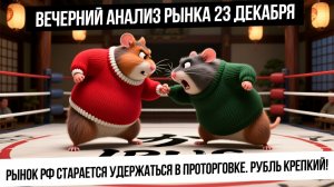 Вечерний анализ рынка 23 декабря. Рубль продолжает укрепляться! Индекс РФ ждет триггер! Газ вверх!