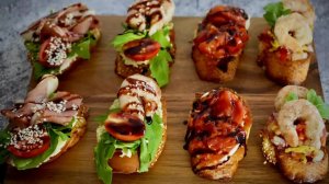 СРАЗУ 4 РЕЦЕПТА! Брускетты на Новогодний Стол 2026 - Самые Востребованные БУТЕРБРОДЫ НА ПРАЗДНИК!