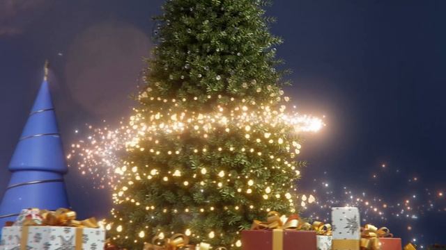 футаж - Вступление к Новогоднему поздравлению смотреть онлайн