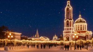 Русское Рождество в Шуе в начале 20 века (нейросеть)