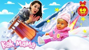 Большой зимний сборник с Беби Бон Эмили! Катаемся с горки, играем в снежки и готовимся к Новому Году