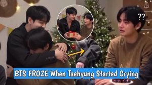 Тэхён попытался улыбнуться… Но подарок Чонгука сломил его — все BTS замерли, когда он начал плакать
