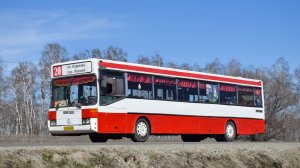 Автобус Mercedes-Benz O405 (АН 485 22). Покатушки по Барнаулу. / Ride on the Mercedes-Benz O405 bus.