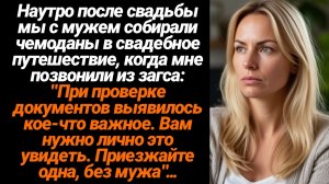 Жизненные Истории/Наутро после свадьбы мы с мужем собирали чемоданы в свадебное путешествие, когда м