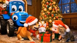 Маленький сборник песен про синий трактор и новый год!