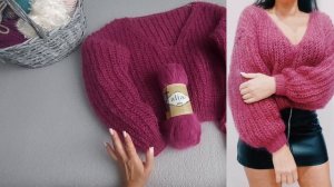 НОВЫЙ МК ПУЛОВЕР ИЗ МОХЕРА/ БЕСПЛАТНЫЕ МК