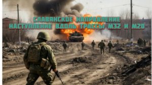 Новости СВО Сегодня-Славянское направление Наступление вдоль трассы М32 и М20