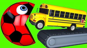 Мультяшки про машинки ПАКМАНОМ ПРОТИВ Уличных Транспортных Средств и Магическими Жидкостями на Ферме