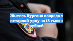 Житель Кургана повредил петардой урну за 13 тысяч рублей