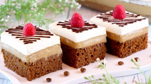 Шоколадно-кофейные пирожные со взбитыми сливками! Вкусный десерт для большой компании!