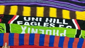 38102 Шарфы футбольные, фанатские, 10пак, Football scarves, секонд (extra) оптом
