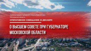 О Высшем совете при Губернаторе Московской области