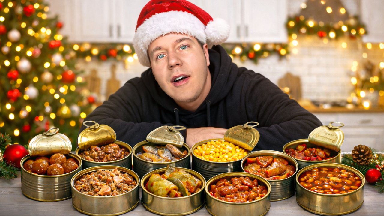 Накрыл Новогодний Стол Едой из Консерв! смотреть онлайн