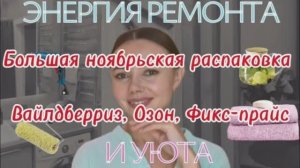 Гигантская ноябрьская распаковка с Wildberries, Озон и ФиксПрайс