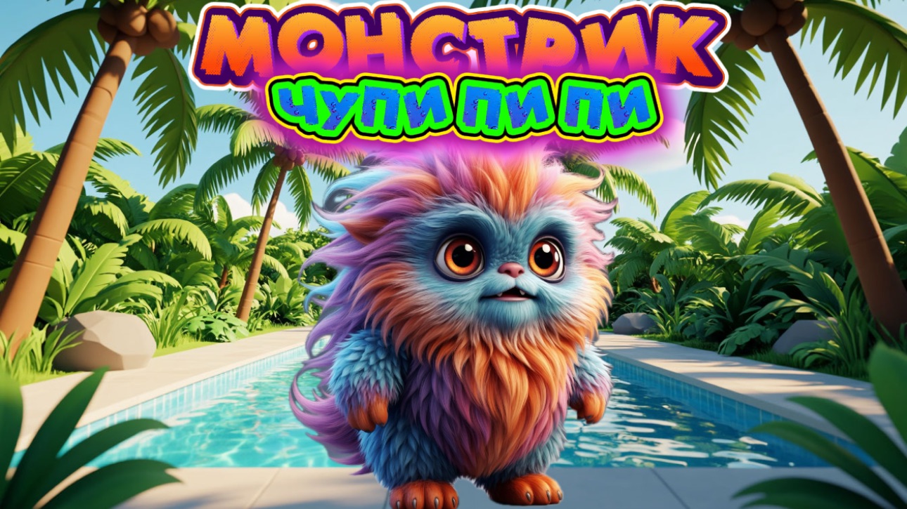 Монстрик Чупи Пи Пи , веселая песенка для детей смотреть онлайн