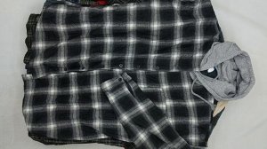 40731 Рубашки мужские фланель на мех подкладе, 14пак, camicie flanele imbotito 1/2, секонд (extra) о