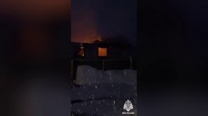 Крупный пожар в селе Тулой Республики Алтай