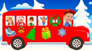 Колеса у автобуса крутятся для детей Развивающие мультики про машинки Новогодние песни Брозаврики