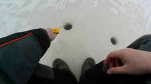 Первый лёд. Рыбалка началась.