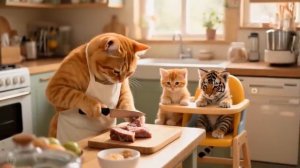 🌟МУЛЬТИКИ ДЛЯ САМЫХ МАЛЕНЬКИХ, котята помогают тигренку ,мультики для малышей