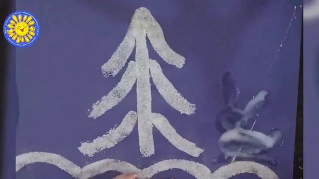 "Зимний лес" рисование с манной крупой смотреть онлайн