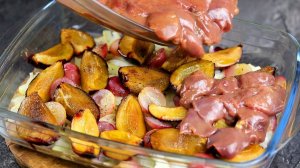 Куриная печень с виноградом и сливами в ДУХОВКЕ. Реально вкусная и нежная печень!