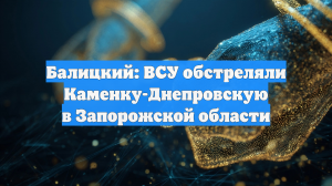 Балицкий: ВСУ обстреляли Каменку-Днепровскую в Запорожской области