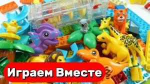 Обучающий конструктор для детей. Лабиринт ASMR с шариками: Колесо обозрения и динозавры 🦕