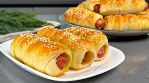 Сосиски в ТЕСТЕ , вкусные, как у МАМЫ! Проще РЕЦЕПТ не найти! Вкусно очень и просто!