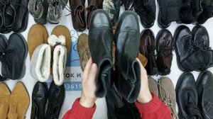 40302 Обувь демисезонная, зимняя (~90% нат. кожа), 16пак, scarpe invernale, секонд (cream/extra) опт