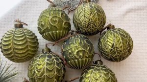 Набор ёлочных шаров АНХЕЛИТО, стекло, зелёный, 8 см, 12 шт., 1000664