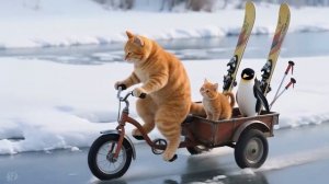 🌈МУЛЬТИКИ ДЛЯ ДЕТЕЙ , Кошачья семья помогает пингвину