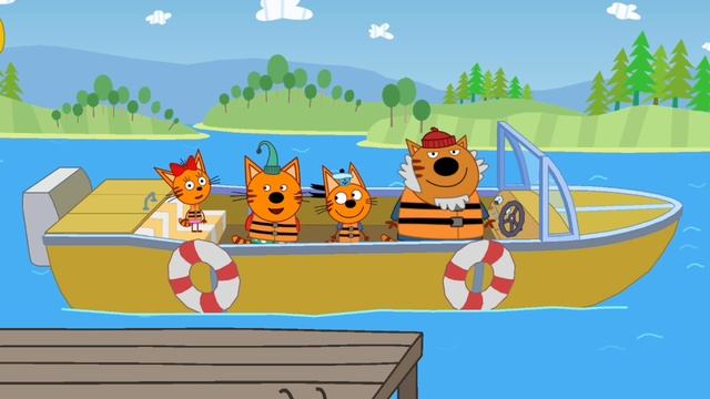 ТРИ КОТА 🐱🐱🐱 Большое путешествие 🌌 на Байкал 🌊 🏞️ | для детей мультфильм | мультик малышам 👶 смотреть онлайн