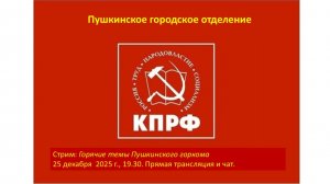 Горячие темы в Пушкинском горкоме