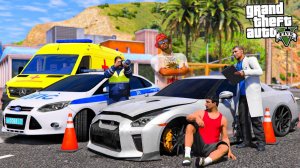 РЕАЛЬНАЯ ЖИЗНЬ В GTA 5 - ПОПАЛ В СТРАШНУЮ АВАРИЮ НА NISSAN GTR! РАЗБИЛ НИССАН ГТР ГАРВИНА! ВОТЕР