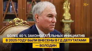 Более 40 % законодательных инициатив в 2025 году были внесены в ГД депутатами — Володин