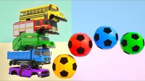 Раскрашивай шарики и пой песню! | Детские стишки о колесах автобуса | Детские песенки для малышей