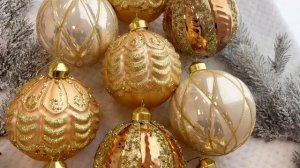 Набор ёлочных шаров БЛЕСТЯЩИЕ ИСТОРИИ: КАРАМЕЛЬНЫЙ ВИНТАЖ, стекло, 10 см, 12 шт., 1001323