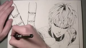 Рисую Геноса из аниме Ван Панч Мен #Ванпанчмен #генос #аниме #анимерисунок #рисунок