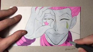 Рисую Хисоку из аниме Хантер Х Хантер. Hisoka HunterXHunter #аниме #анимерисунок #хисока #манга