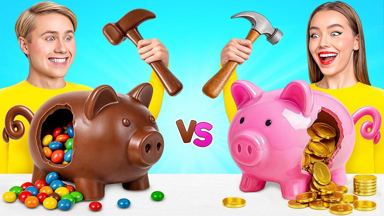 Челлендж. Шоколадная Еда vs Настоящая еда | Кухонные Лайфхаки и Хитрости от Multi DO Challenge смотреть онлайн