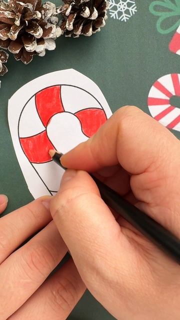 Рисуем новогодний декор 🎄😽 смотреть онлайн