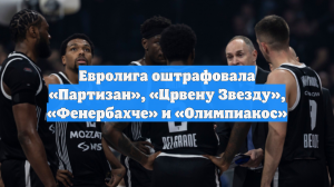 Евролига оштрафовала «Партизан», «Црвену Звезду», «Фенербахче» и «Олимпиакос»