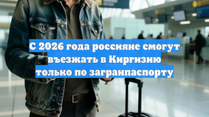 С 2026 года россияне смогут въезжать в Киргизию только по загранпаспорту