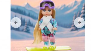 Куклы зимняя прогулка на лыжах и коньках