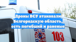 Дроны ВСУ атаковали Белгородскую область, есть погибший и раненые