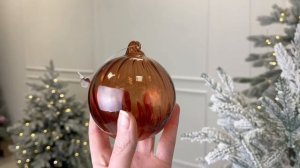 Набор ёлочных шаров ЦВЕТНЫЕ ЧАРЫ, стекло, янтарный и карамельный, 8 см, 12 шт., 1001342