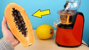 Что если выжать сок из Папайи Сок из Экзотики! Бедная соковыжималка. alex boyko
