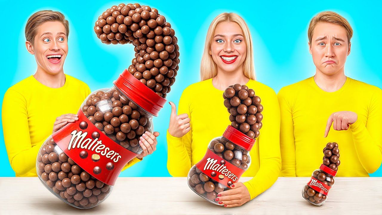 Большая, Средняя или Маленькая Тарелка Челлендж | Смешные Рецепты с Едой от Multi DO Challenge смотреть онлайн